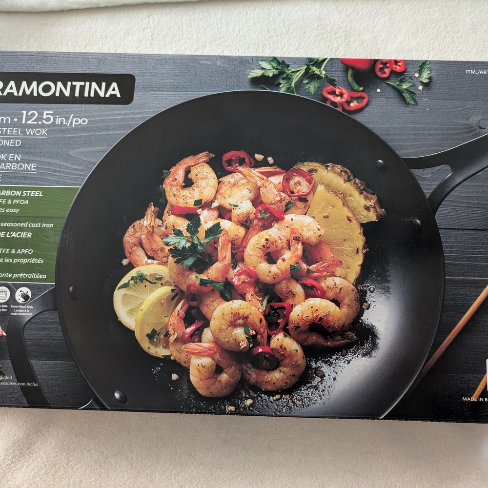 Tramontina Black Carbon Steel Wok